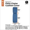 Classic Accessories Water-Resistant 72x21x3" Patio Chaise Lounge Cushion Cover, Empire Blue 60-346-010501-RT